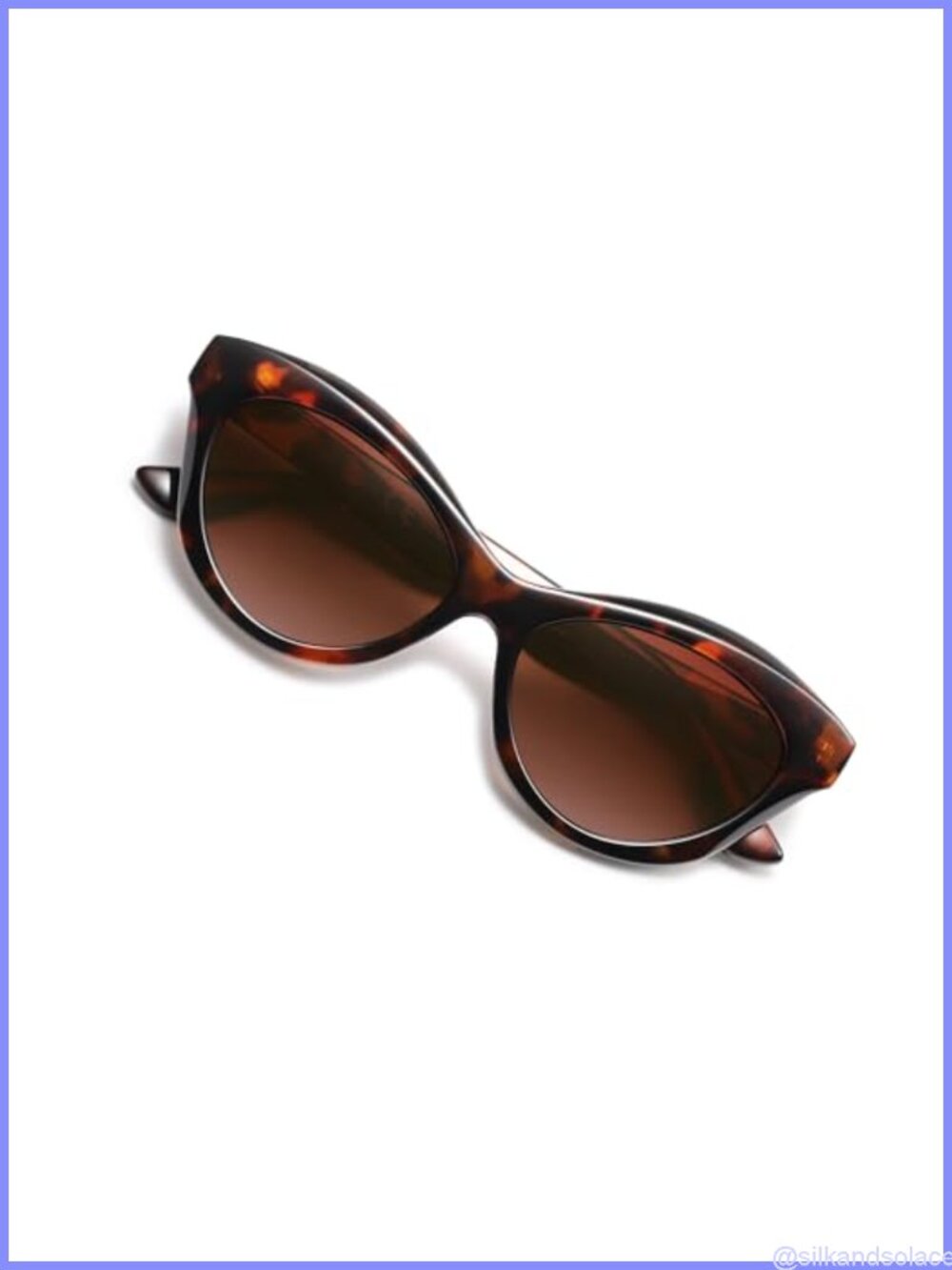Retro Cat Eye Polarized Sunglasses Full Frame Plastic Lightweight